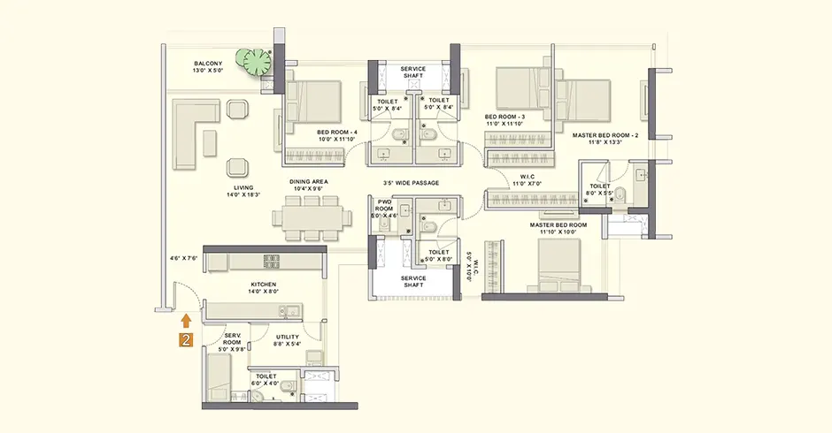 Adani Teen Hath Naka Floor Plans